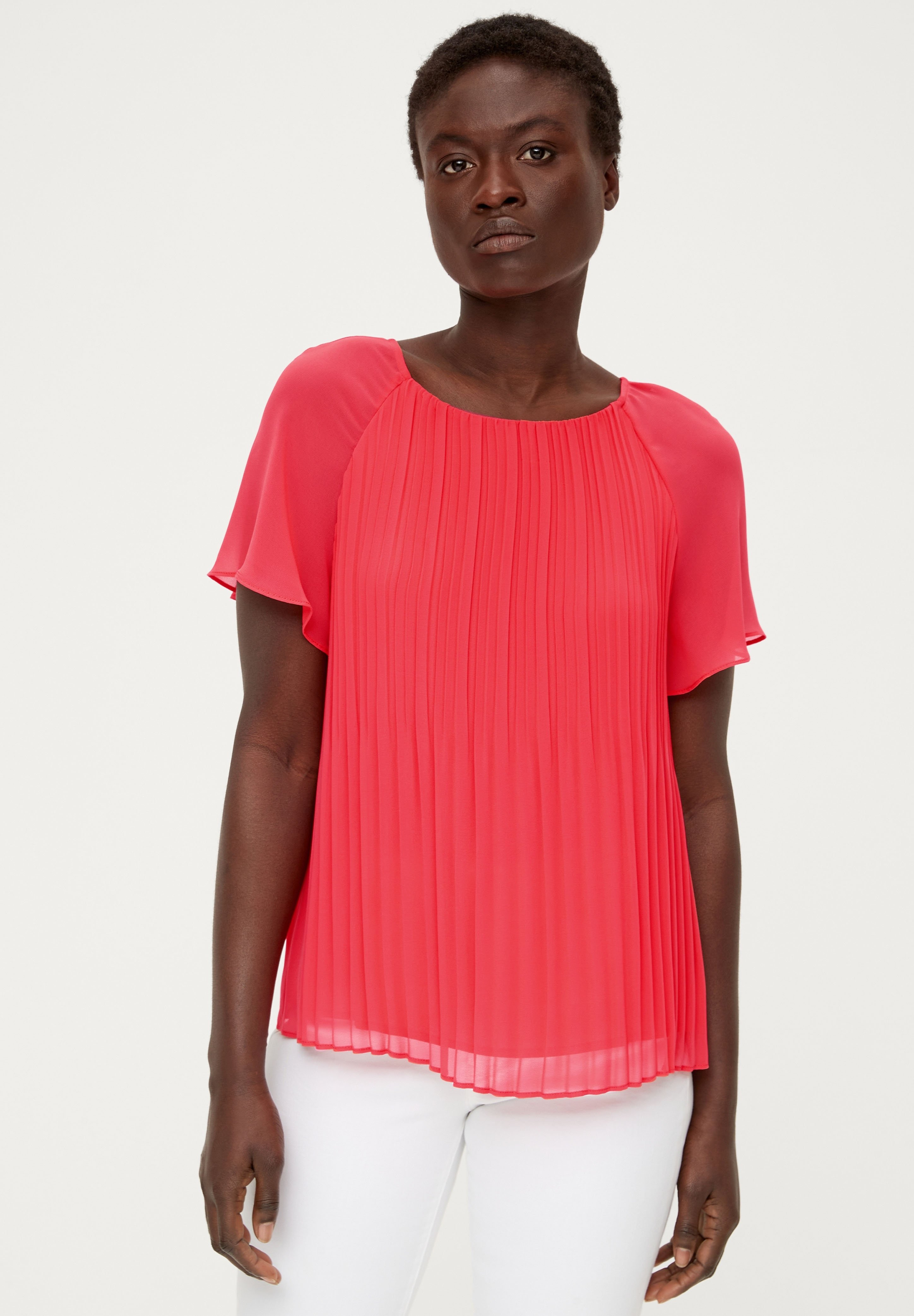 S oliver bluse mit plisseefalten Clearance